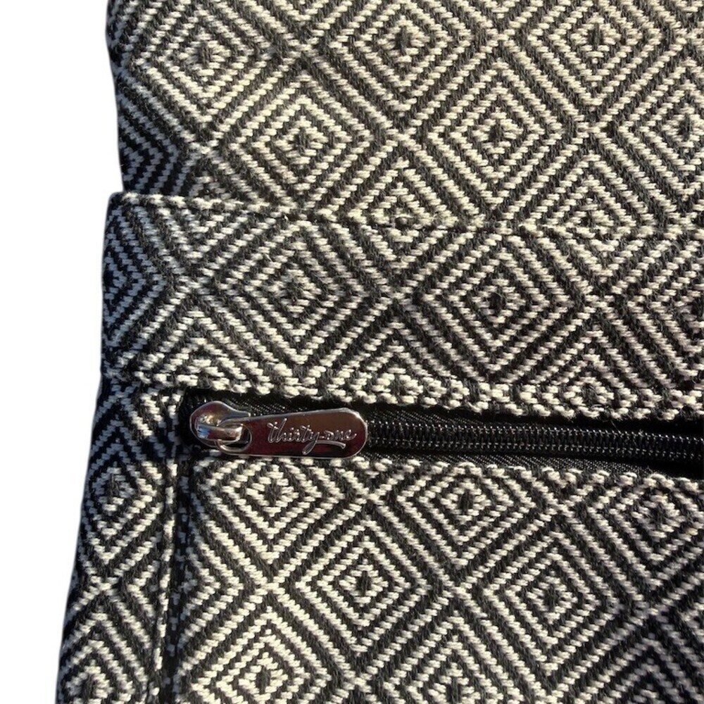 Thirty One Gifts Black White Geometric Crossbody Organizer Bag - Picture 5 of 8